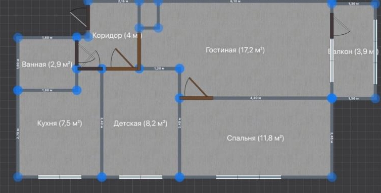 продажа трехкомнатной квартиры номер A-173646 в Приморском районе, фото номер 6